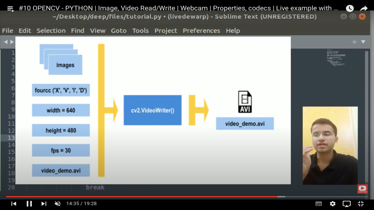 OPENCV PYTHON Image, Video Read/Write cam Properties, codecs