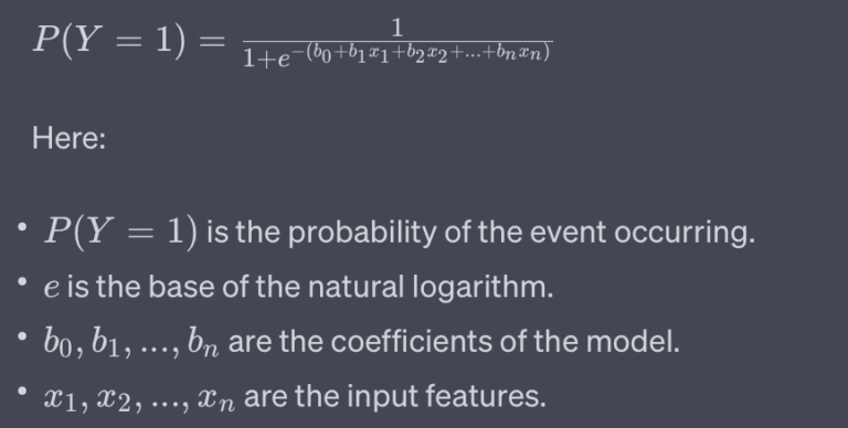 Logistic Regression - Equation